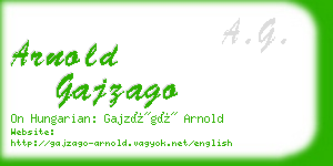 arnold gajzago business card